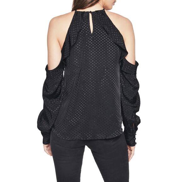 Bardot Sky Cold Shoulder Top Black Size 10 Large - Picture 2 of 16